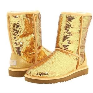 Gold Sequin Ugg Boots